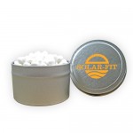 Custom Imprinted Round Tin (1/8 Quart) - White Mints