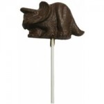 1.12 Oz. Chocolate Dinosaur Triceraptops - On A Stick Custom Imprinted