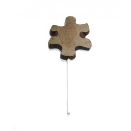 0.24 Oz. Chocolate Puzzle Piece On A Stick Custom Printed