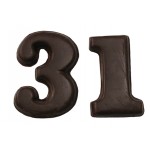 Medium Number 2 Stock Chocolate Shape Custom Imprinted