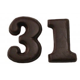 Medium Number 2 Stock Chocolate Shape Custom Imprinted