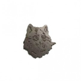 1.6 Oz. Chocolate Wolf Head Flat Custom Imprinted