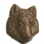 1.28 Oz. Chocolate Wolf Head Custom Imprinted