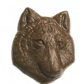 1.28 Oz. Chocolate Wolf Head Custom Imprinted