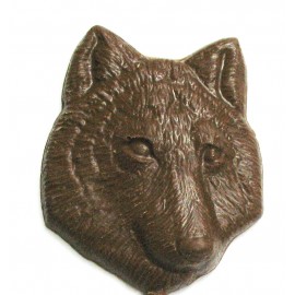 1.28 Oz. Chocolate Wolf Head Custom Imprinted  1.28 Oz. Chocolate Wolf Head Custom Imprinted