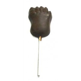 Logo Branded 1.60 Oz. Chocolate Foot On A Stick