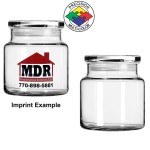 22 Oz. #16 Candy Jar with Flat Lid (Screen Printed) Custom Printed