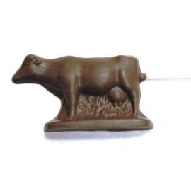 1.6 Oz. Chocolate Cow On a Stick Custom Printed  1.6 Oz. Chocolate Cow On a Stick Custom Printed