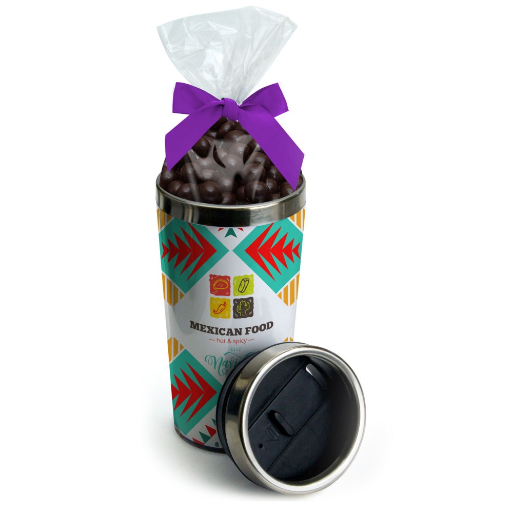 Logo Branded 16 Oz. Paper Insert Steel Tumbler w/Candy Bag Logo Branded 16 Oz. Paper Insert Steel Tumbler w/Candy Bag