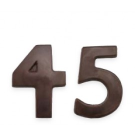 Large Number 3 Stock Chocolate Shape Logo Branded