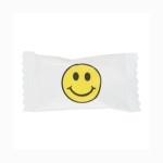 Custom Imprinted Assorted Pastel Chocolate Mints in a Smiley Face Wrapper