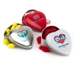 Logo Branded Large Heart Shaped Tin