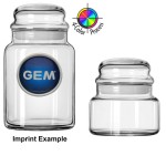 Logo Branded 15 Oz. #10 Bubble-Top Candy Jar (4 Color Process)