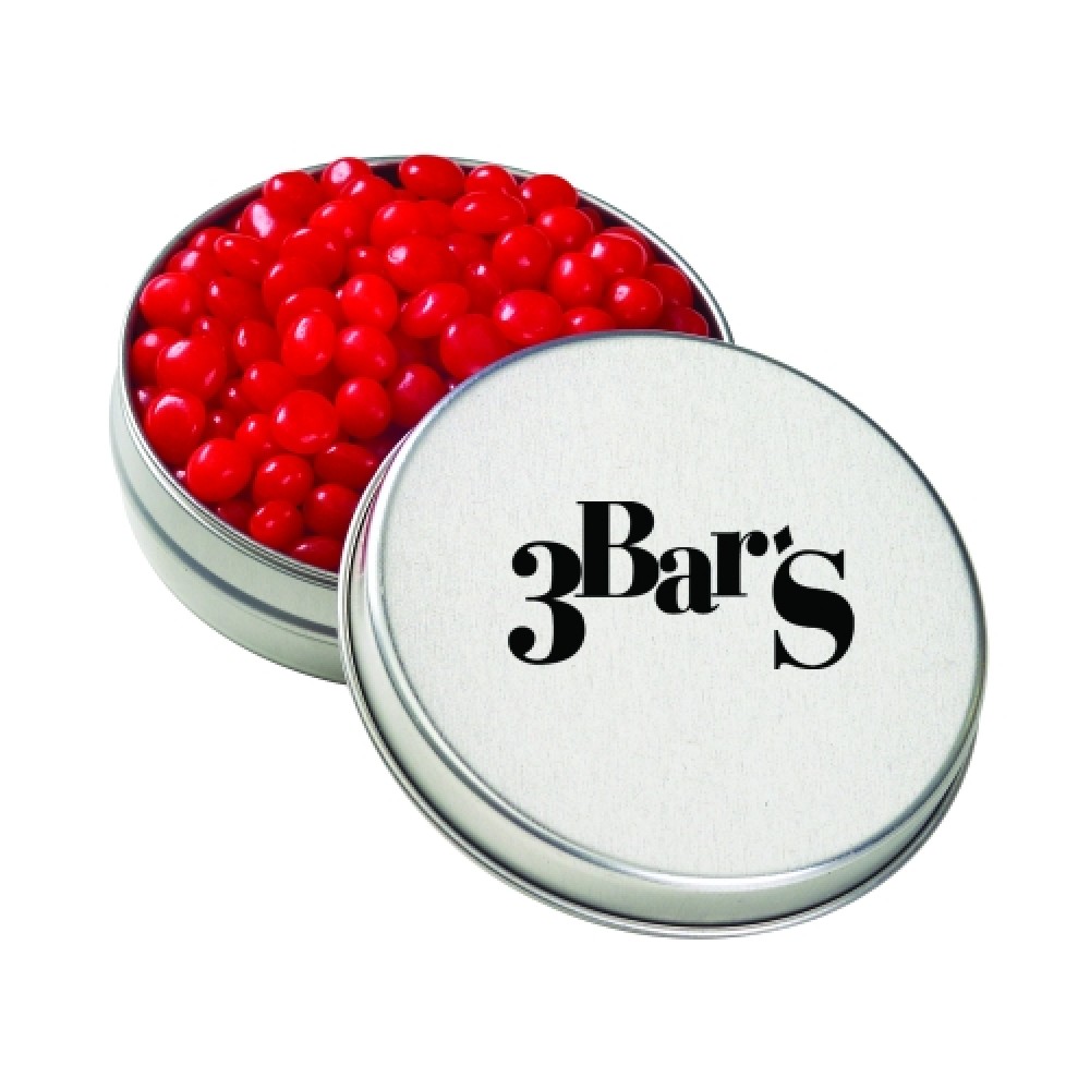 Medium Round Tin - Red Hots Logo Branded Medium Round Tin - Red Hots Logo Branded