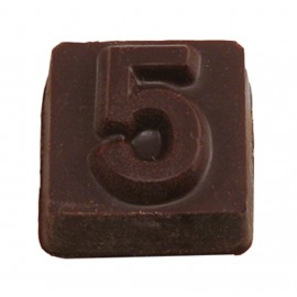 Custom Printed Number Block 5 Stock Chocolate Shape  Custom Printed Number Block 5 Stock Chocolate Shape