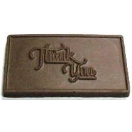 Logo Branded 1.44 Oz. Thank You Chocolate Business Card w/Outline