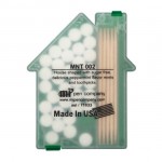 House shaped Mints/Toothpicks - Translucent Green Custom Imprinted