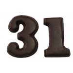 Promotional Medium Number 0 Stock Chocolate Shape