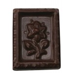0.4 Oz. Chocolate Flower Stamp Custom Printed