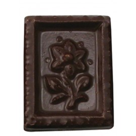0.4 Oz. Chocolate Flower Stamp Custom Printed  0.4 Oz. Chocolate Flower Stamp Custom Printed
