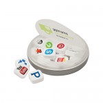 Custom Imprinted Snap Top Candy Case - Sugar Free Printed Peppermints