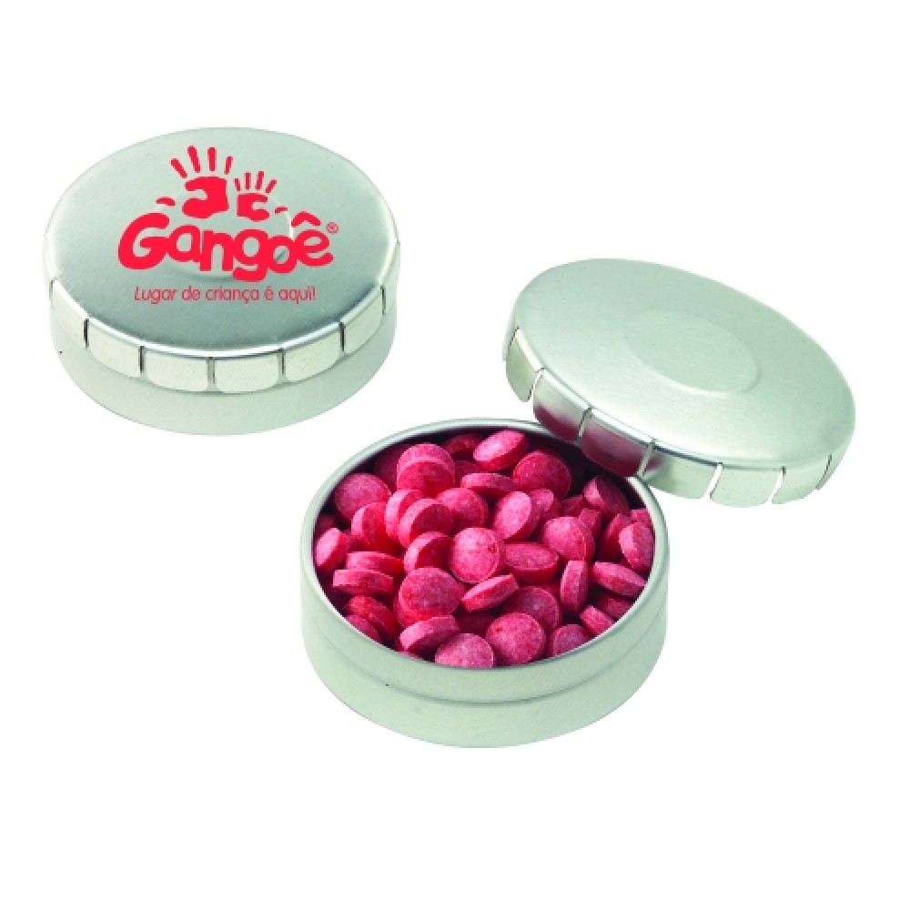 Logo Branded Mini Push Top Tin - Sugar Free Mini Mints Logo Branded Mini Push Top Tin - Sugar Free Mini Mints