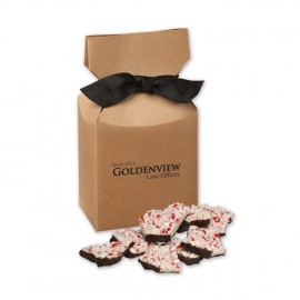 Kraft Gift Box w/Peppermint Bark with Logo