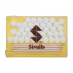 Custom Imprinted Rectangle Mints & Toothpicks - Solid Yellow