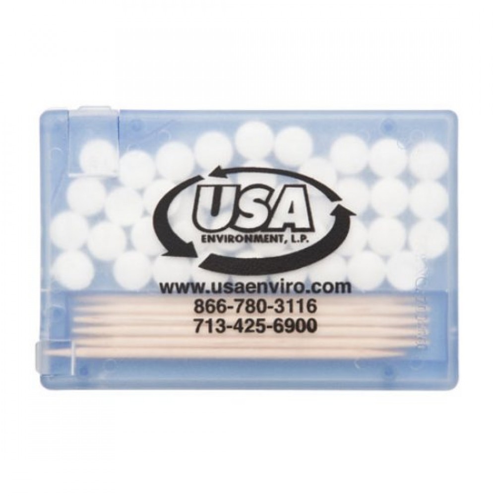 Rectangle Mints & Toothpicks - Translucent Blue Logo Branded Rectangle Mints & Toothpicks - Translucent Blue Logo Branded