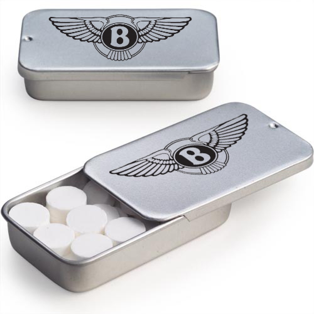 Logo Branded Slide Tin - Powermints Logo Branded Slide Tin - Powermints