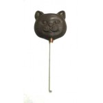 0.64 Oz. Chocolate Cat Head On A Stick Custom Imprinted