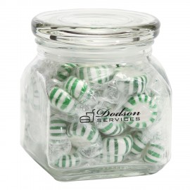 Promotional Striped Spearmints in Sm Glass Jar  Promotional Striped Spearmints in Sm Glass Jar