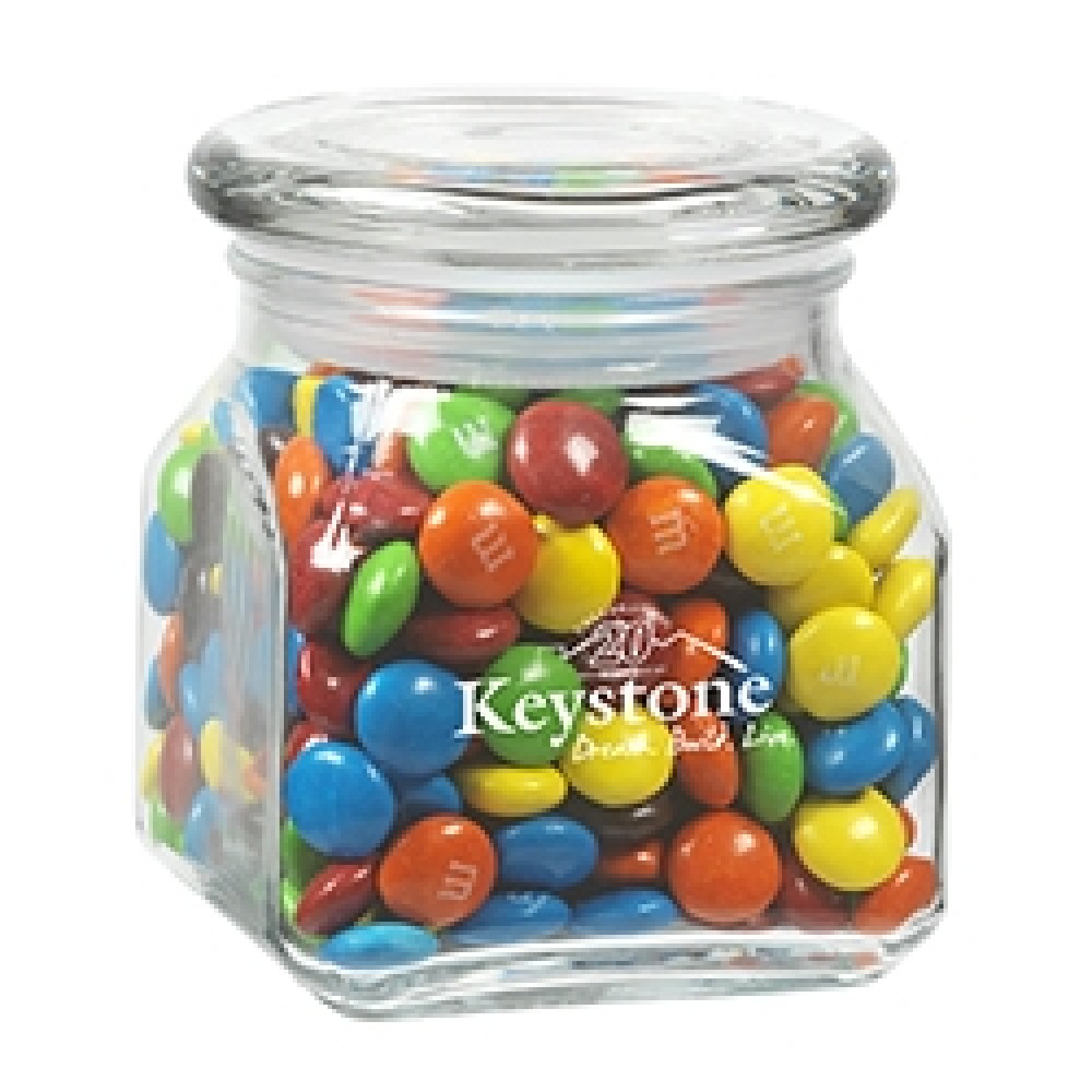 Custom Printed Contemporary Glass Jar - M&M's (10 Oz.) Custom Printed Contemporary Glass Jar - M&M's (10 Oz.)