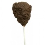 1.52 Oz. Chocolate Buffalo Head On A Stick Logo Branded