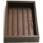 11.36 Oz. Chocolate Candy Box Base Medium W/Wide Stripes Custom Imprinted
