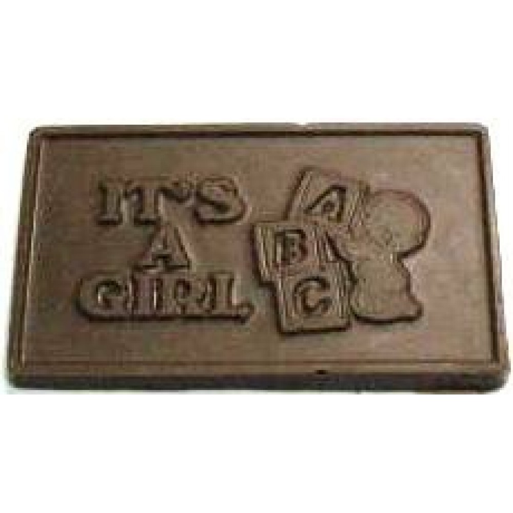 Logo Branded 1.44 Oz. It's A Girl Chocolate Business Card