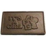 Logo Branded 1.44 Oz. It's A Girl Chocolate Business Card