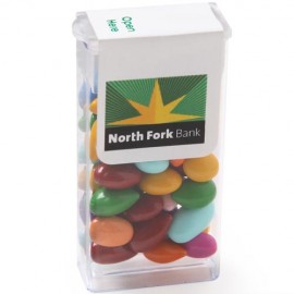 Logo Branded Mini Flip Top Candy Dispensers - Chocolate Covered Sunflower Seeds (Gemmies)