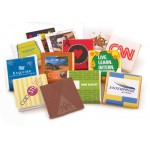 Logo Branded Belgian Chocolate Candy Deluxe Squares w/ 4 Color Process Wrapper