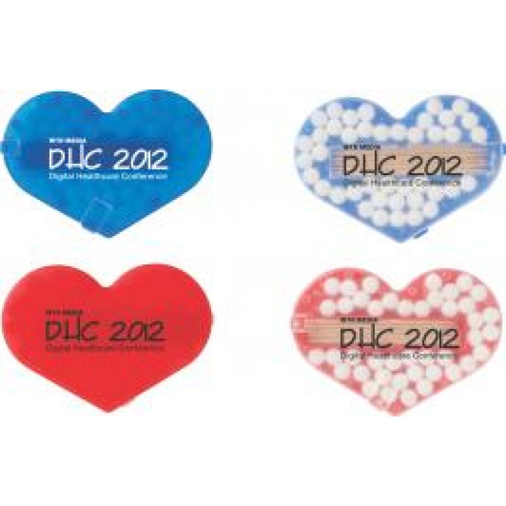 Custom Imprinted Heart Mints & Picks Custom Imprinted Heart Mints & Picks