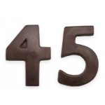 Logo Branded Large Number 6 Stock Chocolate Shape