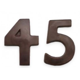 Logo Branded Large Number 6 Stock Chocolate Shape