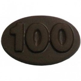 Promotional 0.32 Oz. Chocolate 100th Oval  Promotional 0.32 Oz. Chocolate 100th Oval