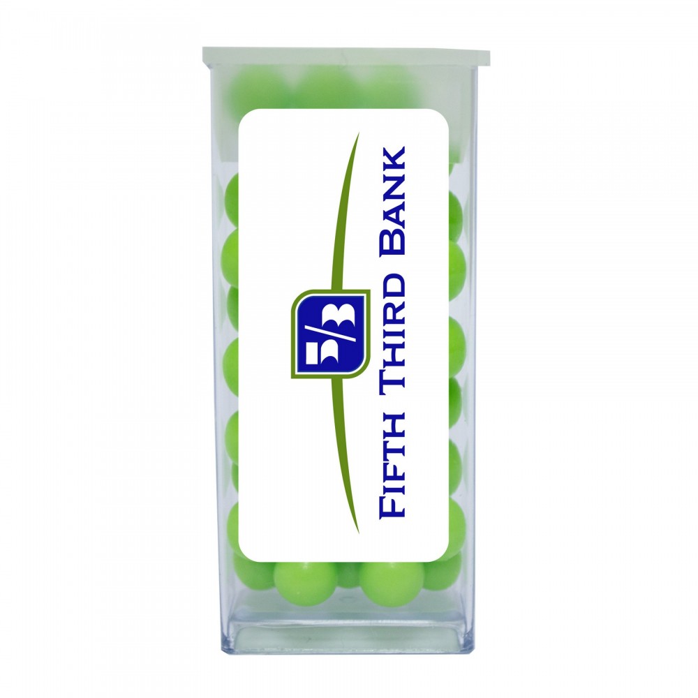 Pop Top Plastic Dispenser with Candy, Mints, or Chocolate Logo Branded Pop Top Plastic Dispenser with Candy, Mints, or Chocolate Logo Branded