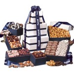 Navy Blue The "Park Avenue" Ultimate Chocolate Snack Tower Logo Branded