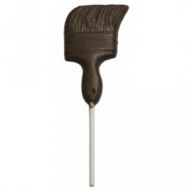 1.04 Oz. Large Chocolate Paint Brush On A Stick Logo Branded