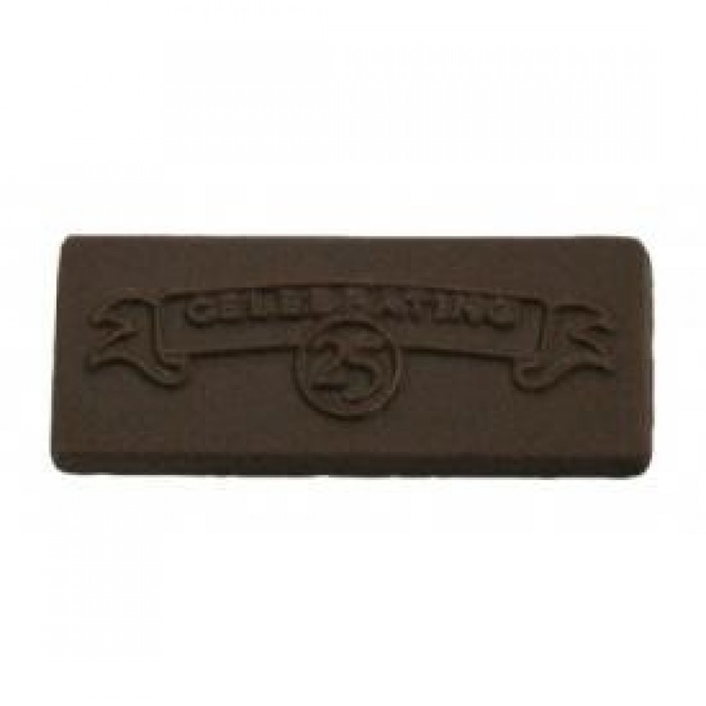 Custom Imprinted 0.48 Oz. Chocolate Celebrating 25 Years Rectangle