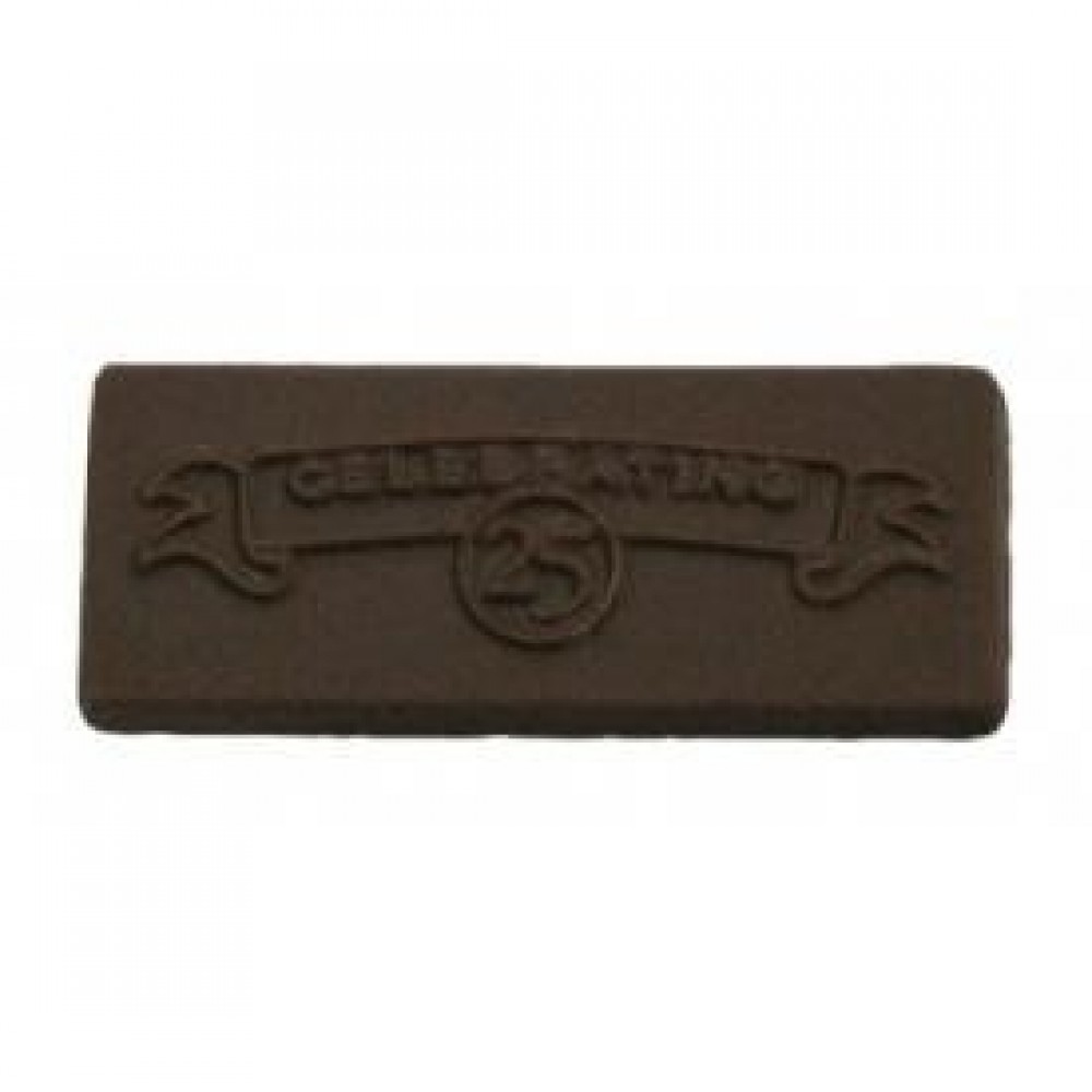 Custom Imprinted 0.48 Oz. Chocolate Celebrating 25 Years Rectangle Custom Imprinted 0.48 Oz. Chocolate Celebrating 25 Years Rectangle