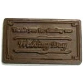 1.44 Oz. Thank You For Sharing Our Wedding Day Chocolate Business Card Bar Custom Imprinted