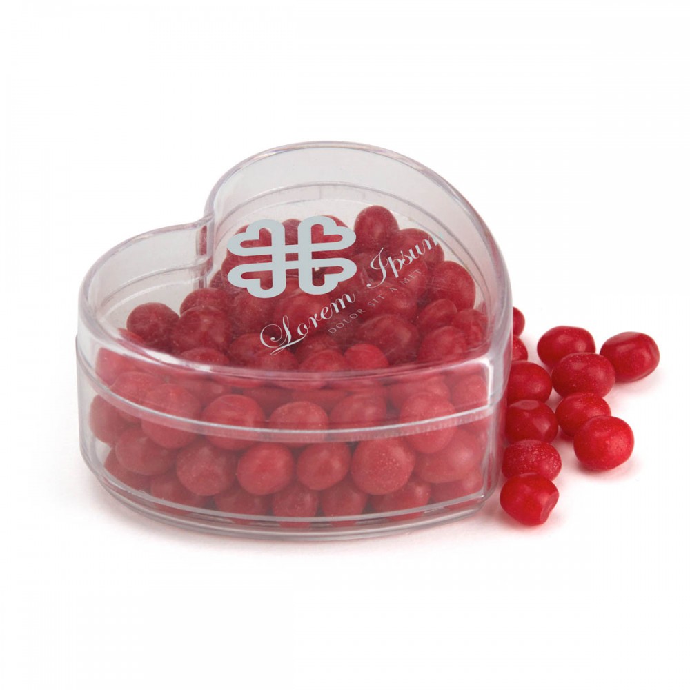 Heart Shaped Candy Container Logo Branded